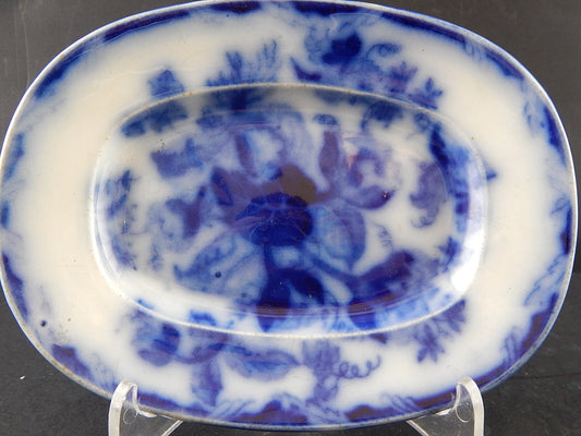 ANTICO VASSOIO NINFEE CERAMICA RICHARD MILANO SCR FINE 800 FLOW BLUE WATER NYMPH