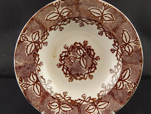 ARTE POVERA ANTICO PIATTO CERAMICA VEDOVA BESIO & FIGLI MONDOVI' DECORATO MANO ¶