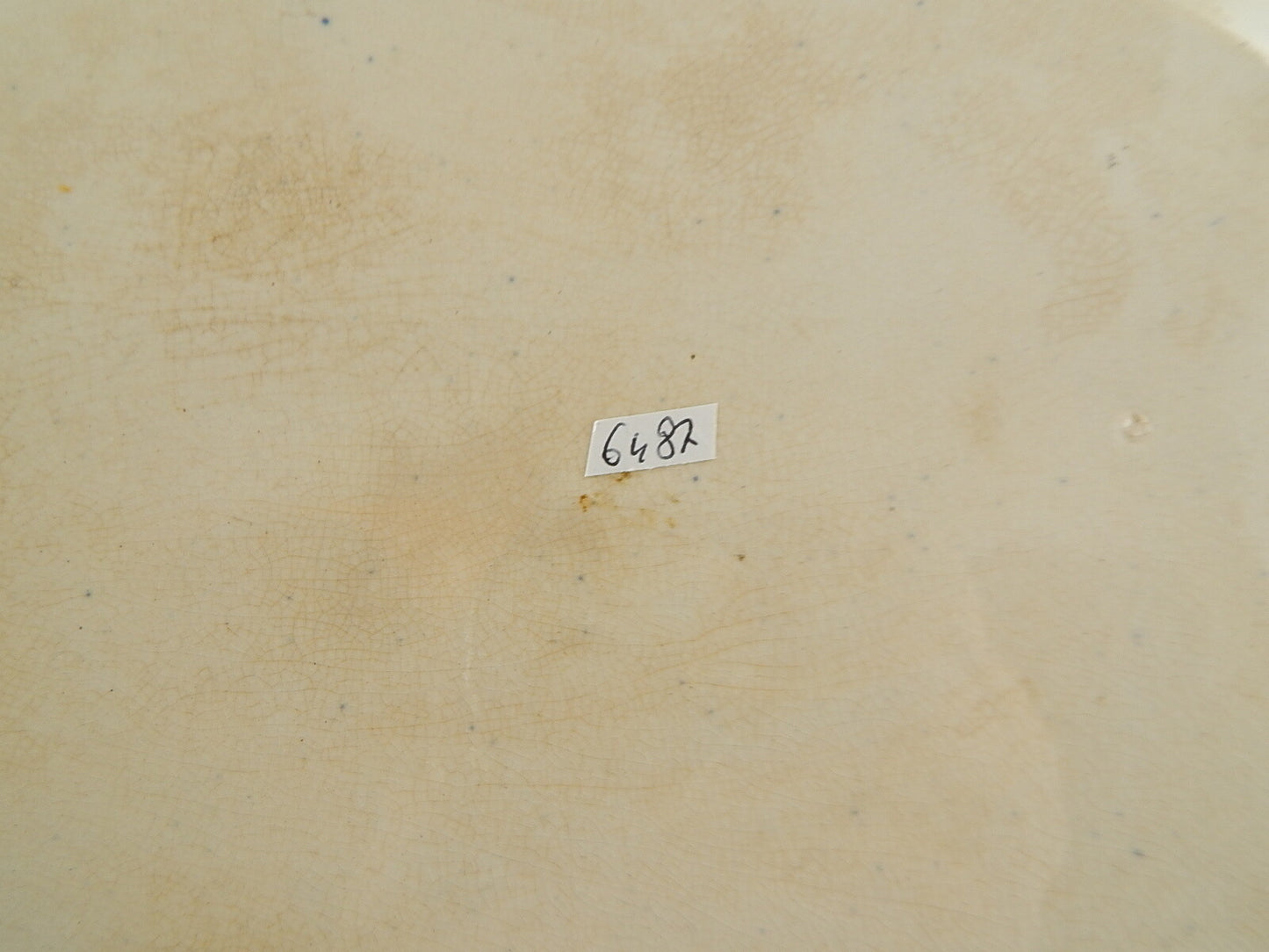 ANTICO RARO VASSOIO CERAMICA TRANSFERWARE WILLOW BIANCO BLU ENGLAND 1900