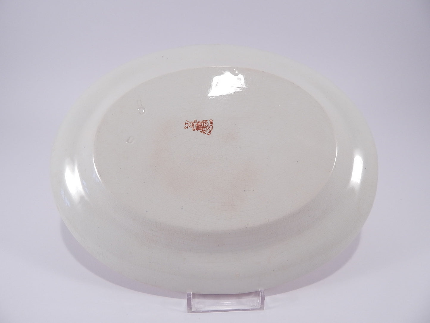 ANTICA RAVIERA VASSOIO MEDIO MANIFATTURA BRITISH ANCHOR POTTERY CO. 1890 LONGTON