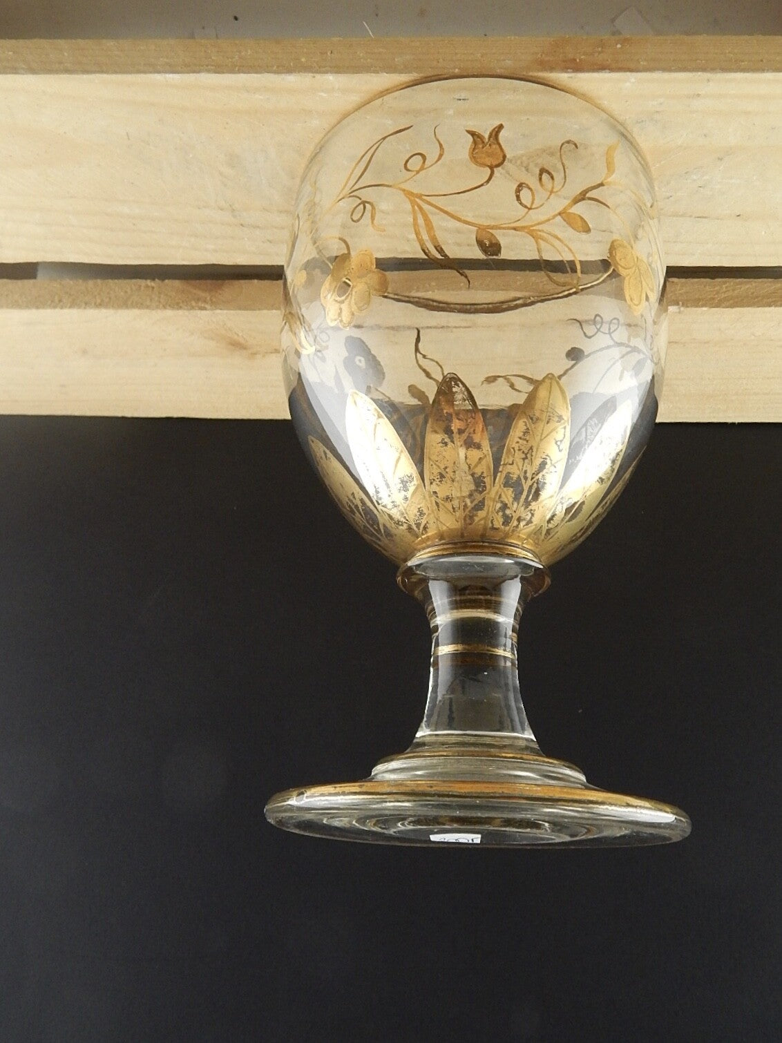 COLLEZIONE GRANDE CALICE COPPA VASO VETRO SOFFIATO MURANO INCLUSIONE FOGLIA ORO