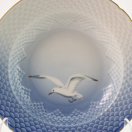 PIATTO FONDO 25 CM PORCELLANA E ORO ZECCHINO SERVIZIO GABBIANI BING&GRONDAHL 22