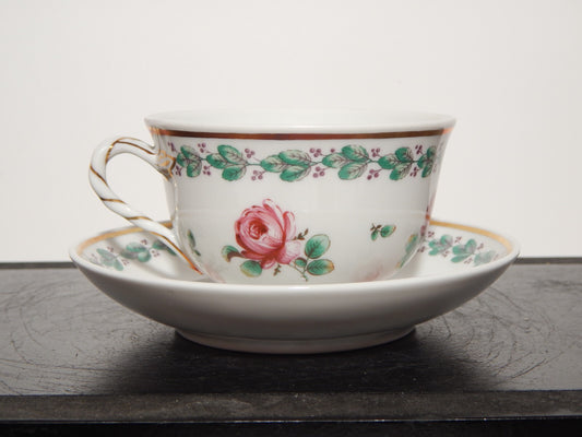 PREZIOSA RICHARD GINORI PITTORIA DOCCIA TAZZA DA TE' PORCELLANA DECORO FLOREALE