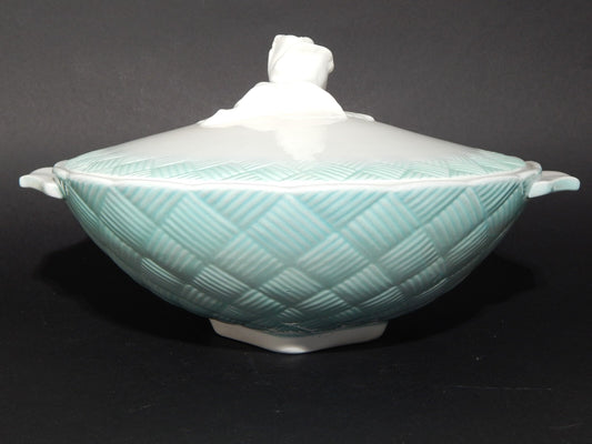 ART DECO CENTROTAVOLA ZUPPIERA BISCOTTIERA CERAMICA GALVANI PORDENONE ANNI '30 #