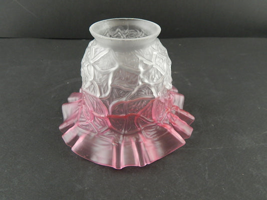 ANTICO EPOCA LIBERTY VETRO SATINATO TULIP PARALUME PER APPLIQUE O LAMPADA A427