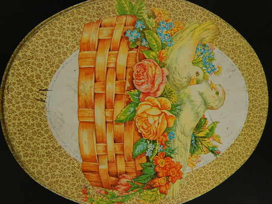 PUBBLICITARIO VINTAGE SCATOLA LATTA COLOMBA BATTISTERO PARMA ITALY