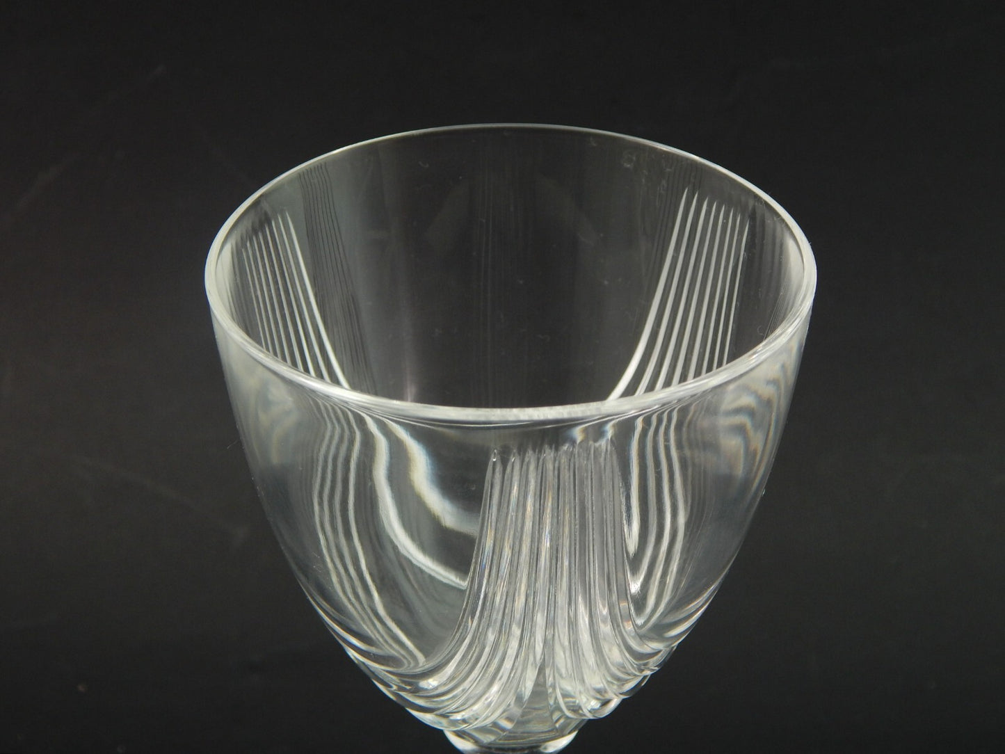 VINTAGE ELEGANTE SERVIZIO 18 CALICI CRISTALLO IN STILE ART DECO MADE IN ITALY