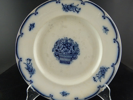 ANTICO AUTENTICO PIATTO PIANO PORCELLANA SECONDA META' 1800 GUSTAVSBERG #6337