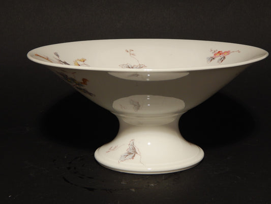 ANTICA ALZATA CENTROTAVOLA FRUTTIERA PORCELLANA GINORI FINE 800 RAMO FIORITO