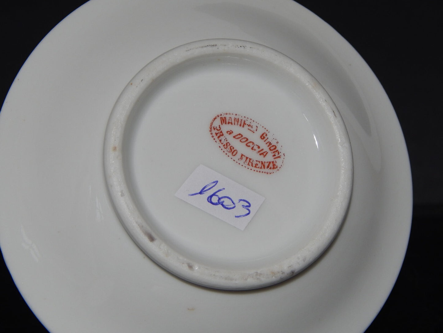 ANTICA SALSIERA MOSTARDIERA IMPERO PORCELLANA GINORI DOCCIA XIX SECOLO