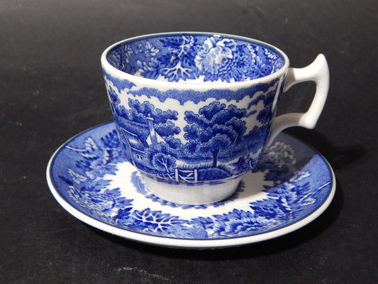 ANTICA TAZZA CERAMICA POTTERY ENOCH WOOD&SONS DECORO ENGLISH SCENERY X568