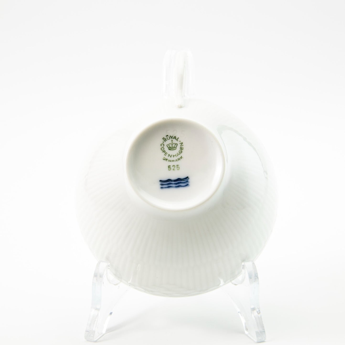 ROYAL COPENHAGEN WHITE FLUTED HALF LACE TAZZA DA TE' IN PORCELLANA CM 10 COD 525