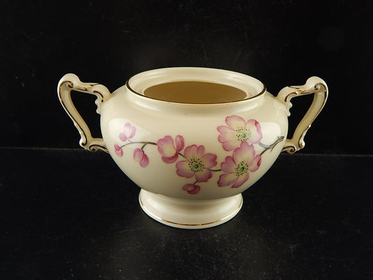 ANTICA ART DECO ZUCCHERIERA PORCELLANA HEINRICH &CO SELB BAVARIA FIORI PESCO