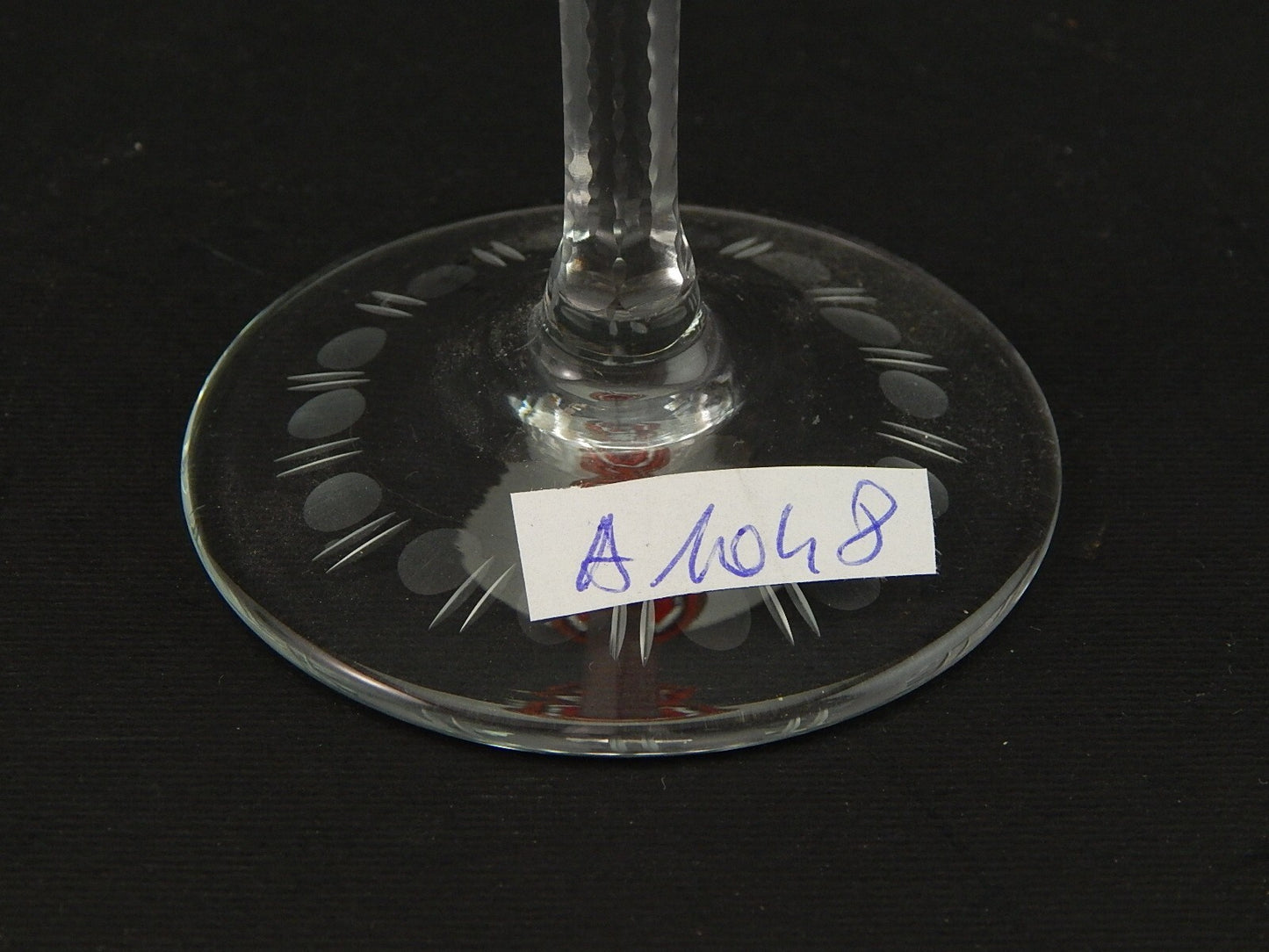 PREZIOSO VINTAGE BICCHIERE CALICE CRISTALLO BOEMIA MOLATO A1048