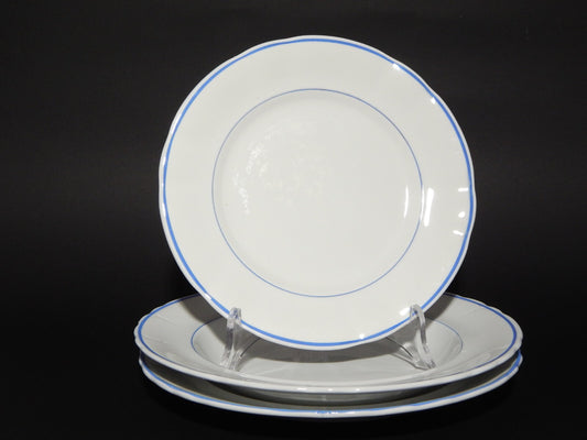 ANTICO RARO SERVIZIO PIATTI CERAMICA BIANCA PROFILO BLU RICHARD MILANO PRIMO 900