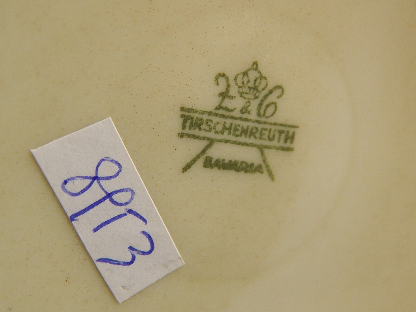 ANTICO COLLEZIONE RARO BOCCALE BIRRA CERAMICA TIRSCHENREUTH BAVARIA DECORO MANO