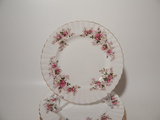 PORCELLANA ROYAL ALBERT LAVENDER ROSE SERVIZIO VINTAGE 6 PIATTI DESSERT 21 CM