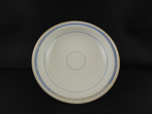 ANTICA INSALATIERA CENTROTAVOLA PORCELLANA PARIGI BIANCA BLU ORO NAPOLEONE III #