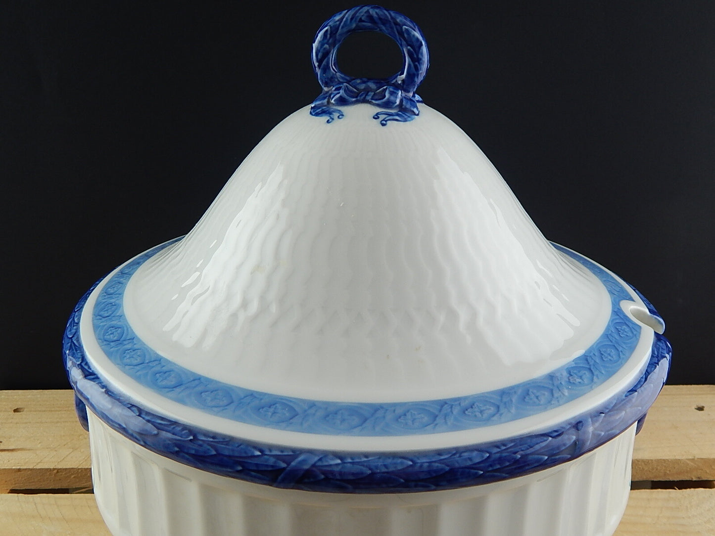 ROYAL COPENHAGEN TUREEN ZUPPIERA CENTROTAVOLA PORCELLANA FAN VENTAGLIO