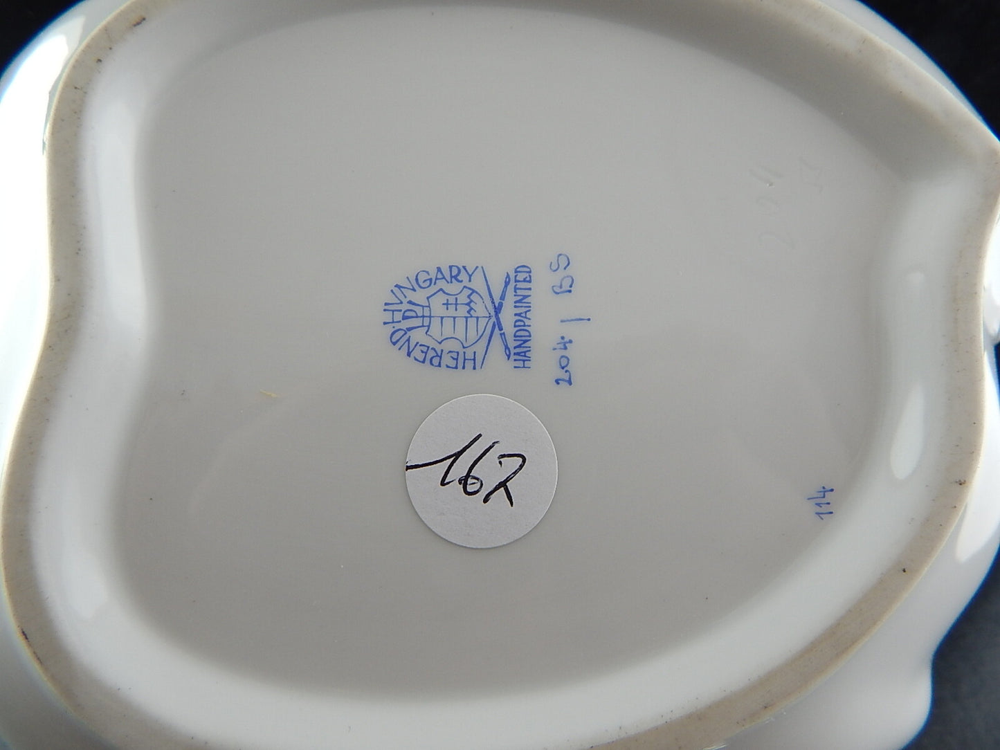 PORCELLANA HEREND VASSOIO FOGLIA DIPINTO A MANO PRIMAVERA COLLEZIONE PRINTEMPS