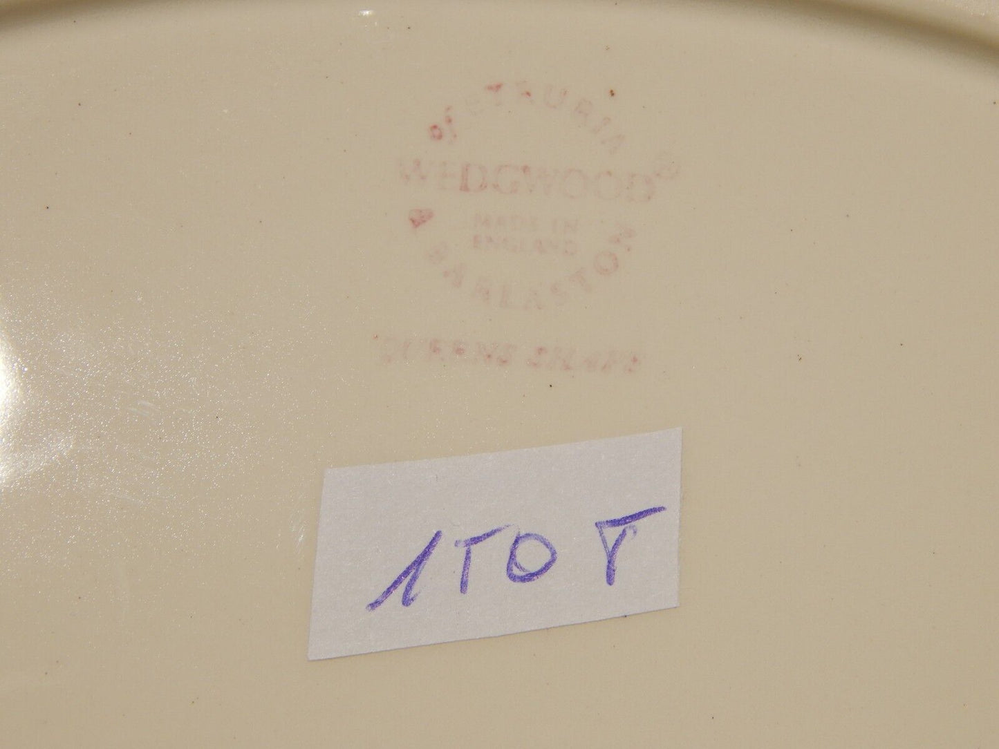 VINTAGE CERAMICA WEDGWOOD ETRURIA BARLASTON QUEENS SHAPE VASSOIO RAVIERA