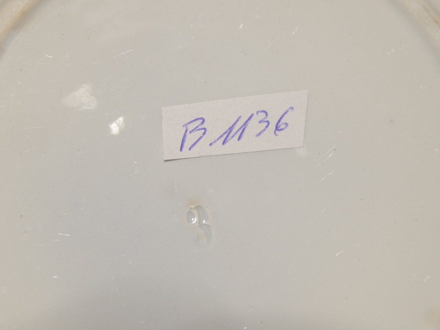 ANTICO PIATTO FONDO CERAMICA JARDINIERE VILLEROY & BOCH FINE '800 DIFETTO B1136