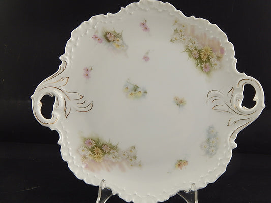 ANTICO ROCAILLE PIATTO VASSOIO PORCELLANA ROSENTHAL BAVARIA ANNI 30 MARGHERITINE