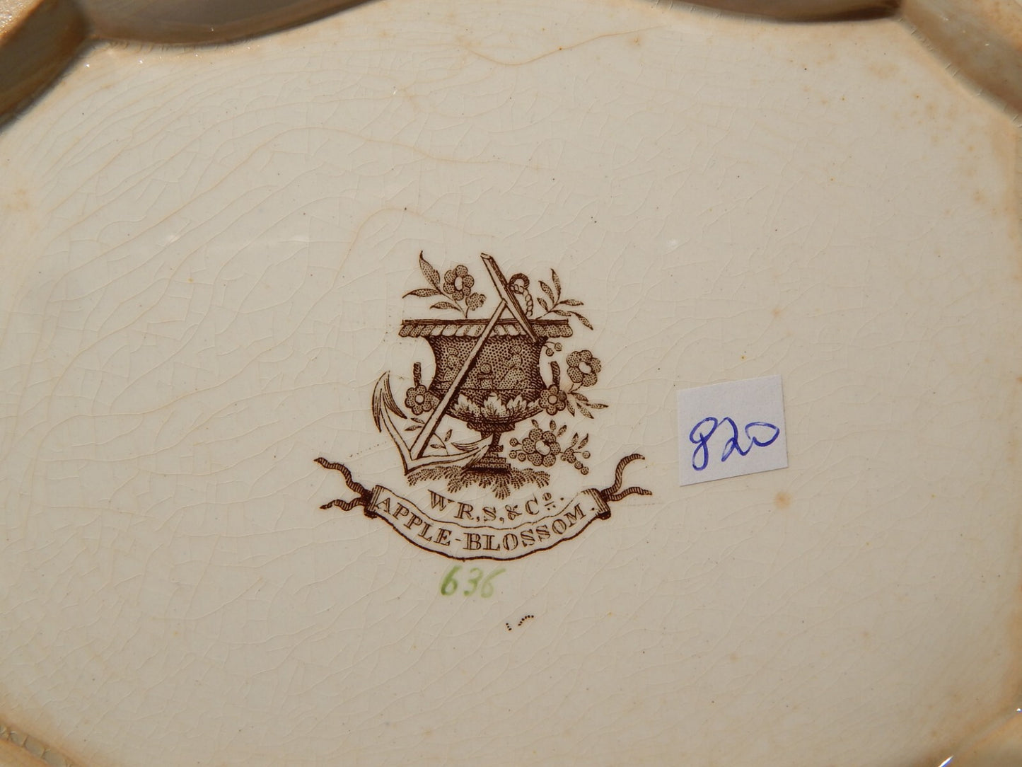 ANTICA 1850 LEGUMIERA CENTROTAVOLA SEMI PORCELLANA RIDGWAY &C. APPLE BLOSSOM