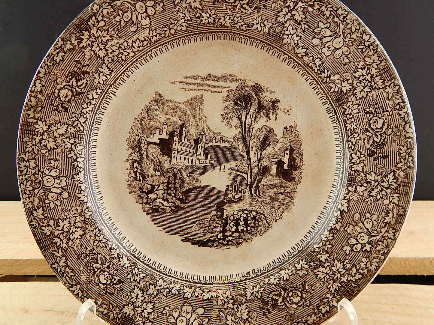 ANTICO 1800 PIATTO PORCELLANA CERAMICA PRIMAVESI & SONS SWANSEA NEWPORT & LONDON