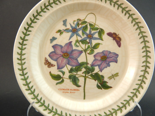 VINTAGE PIATTO PORCELLANA PORTMEIRION BOTANIC GARDEN CLEMATIS FLORIDA