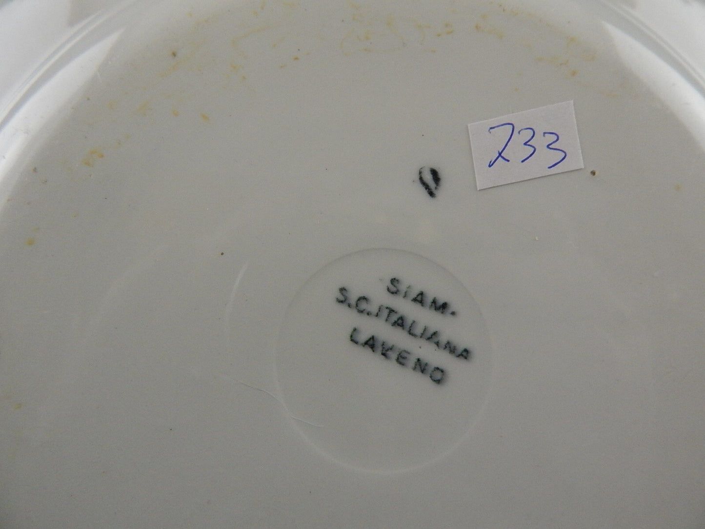 ANTICO PIATTO DESSERT SOCIETA' CERAMICA ITALIANA LAVENO SCI DECORO SIAM A733