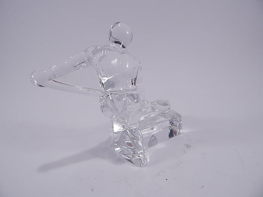 STATUINA CRISTALLO ORREFORS ART CRYSTAL GLASS SERIE "I MESTIERI DELL'UOMO"