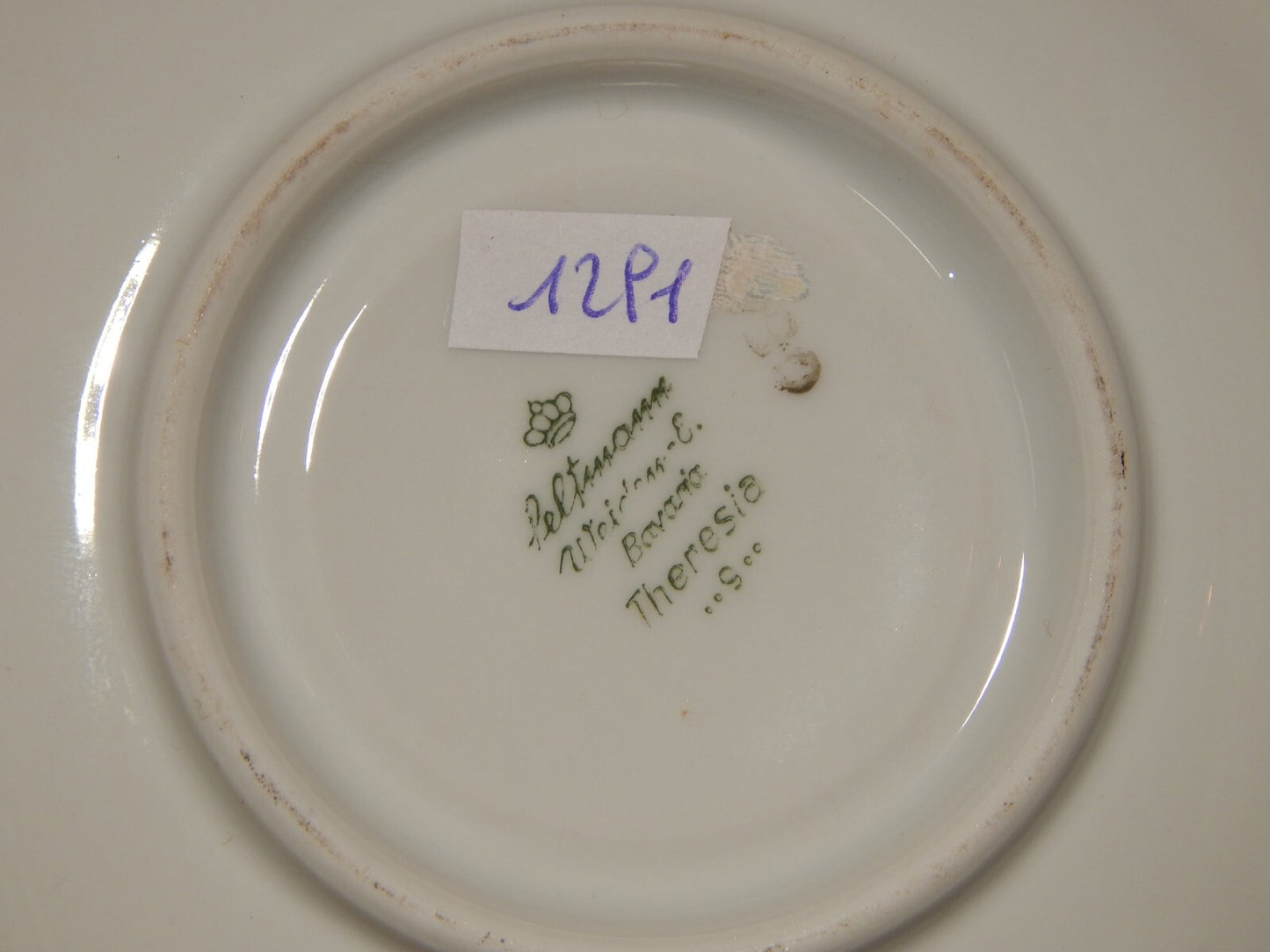 ANTICA TAZZINA CAFFE' PORCELLANA DECORO LUSTRO BAVARIA SELTMANN THERESIA DIFETTO