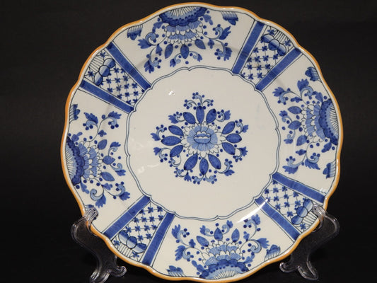 ANTICO PREZIOSO PIATTO CERAMICA DELFT FINE 800 DECORO DIPINTO FLOREALE #1709