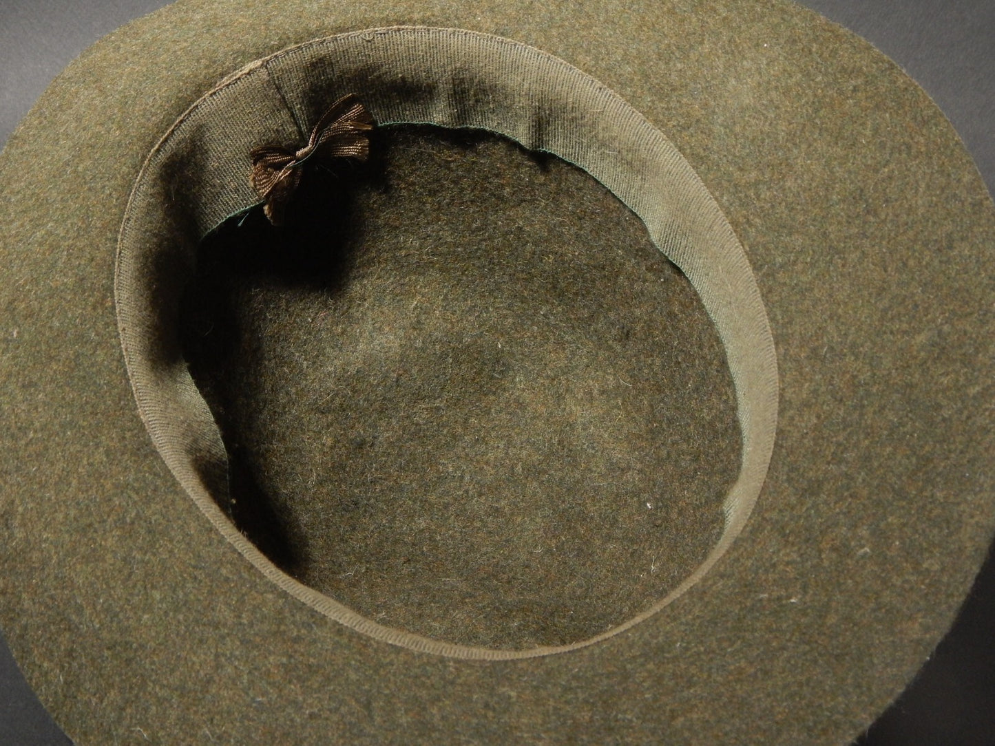 VINTAGE CAPPELLO DONNA UOMO CM 57 LANA FELTRO VERDE LODEN TIROLESE