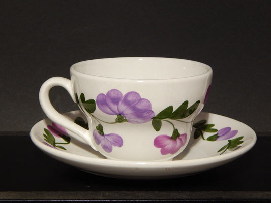 VINTAGE SCODELLA TAZZA COLAZIONE DECORATA A MANO CERAMICA RICHARD GINORI MONDOVÌ