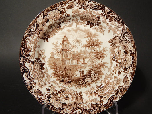 ANTICO PIATTO VITTORIANO 1800 PORCELLANA WEDGWOOD RARO DISEGNO ORIENTALE