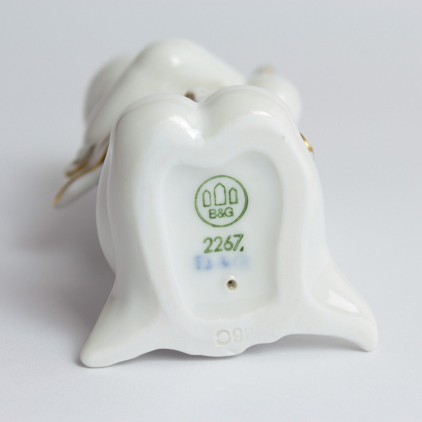 STATUINA PORCELLANA ROYAL COPENHAGEN BING&GRONDAHL "Ragazza del Mare" CON ORO