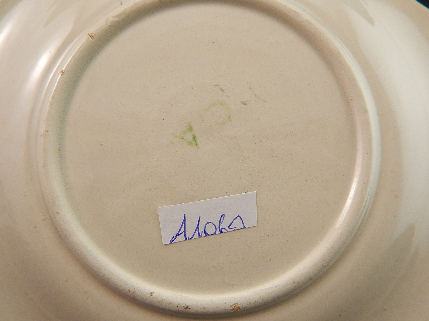 ANTICO RARO PIATTO CERAMICA MANIFATTURA SARREGUEMINES FATTO E DECORATO A MANO