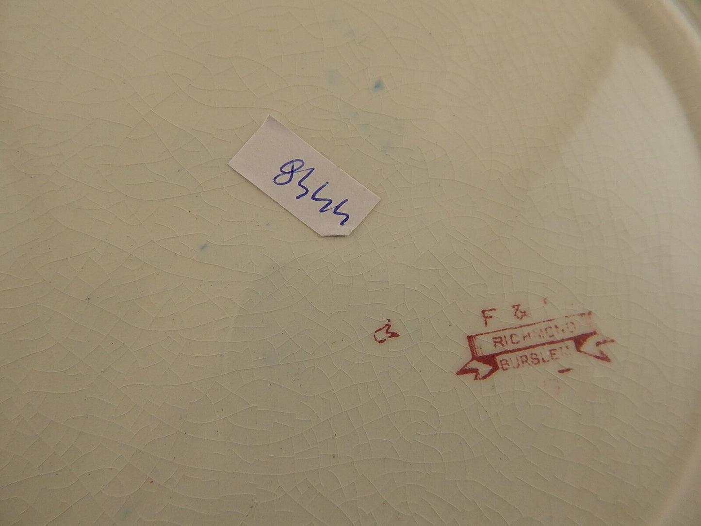 ANTICO PIATTO SEMI PORCELLANA FORD & SON RICHMOND BURSLEM VITTORIANO POLICROMO##