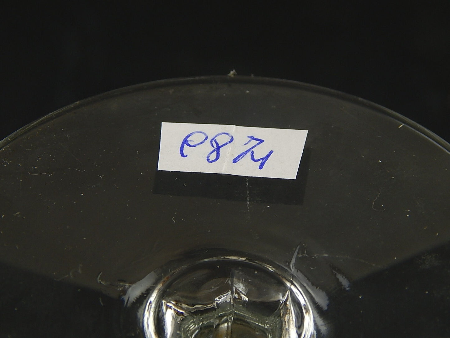 ANTICO ART DECO SERVIZIO 8 BICCHIERI CALICI CRISTALLO BOEMIA INCISI CM 17,5