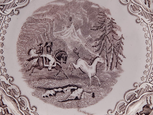 ANTICO PIATTO CERAMICA MUSSO VEDOVA BESIO MONDOVI' META'800 OLD FAIENCE PLATE