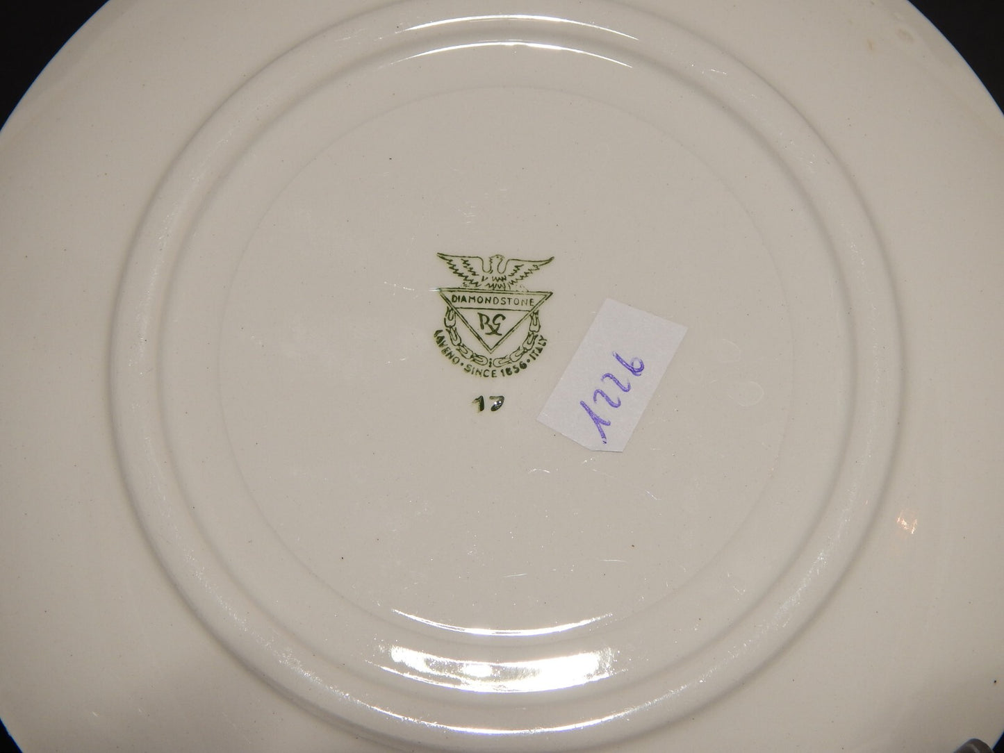 VINTAGE TAZZA TE' CERAMICA RICHARD GINORI LAVENO DIAMONDSTONE FLOREALE difetto