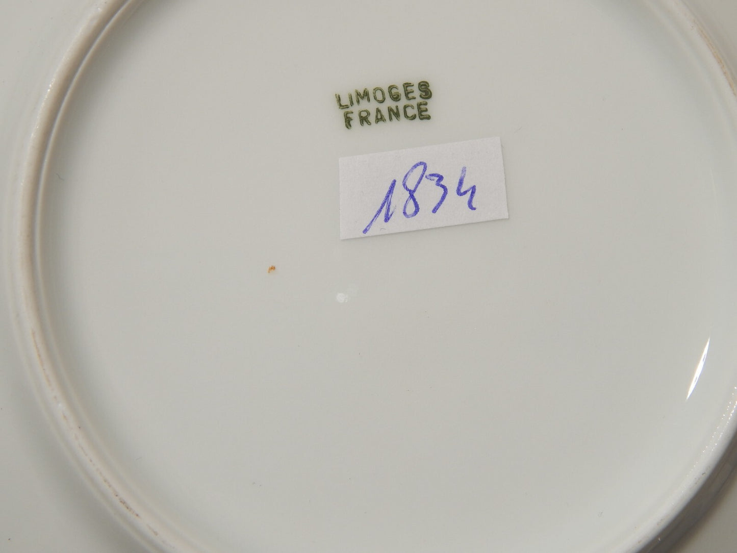 ANTICA PRIMA META' 900 LIMOGES TAZZA TE' PORCELLANA BIANCA SCENA GALANTE #1834