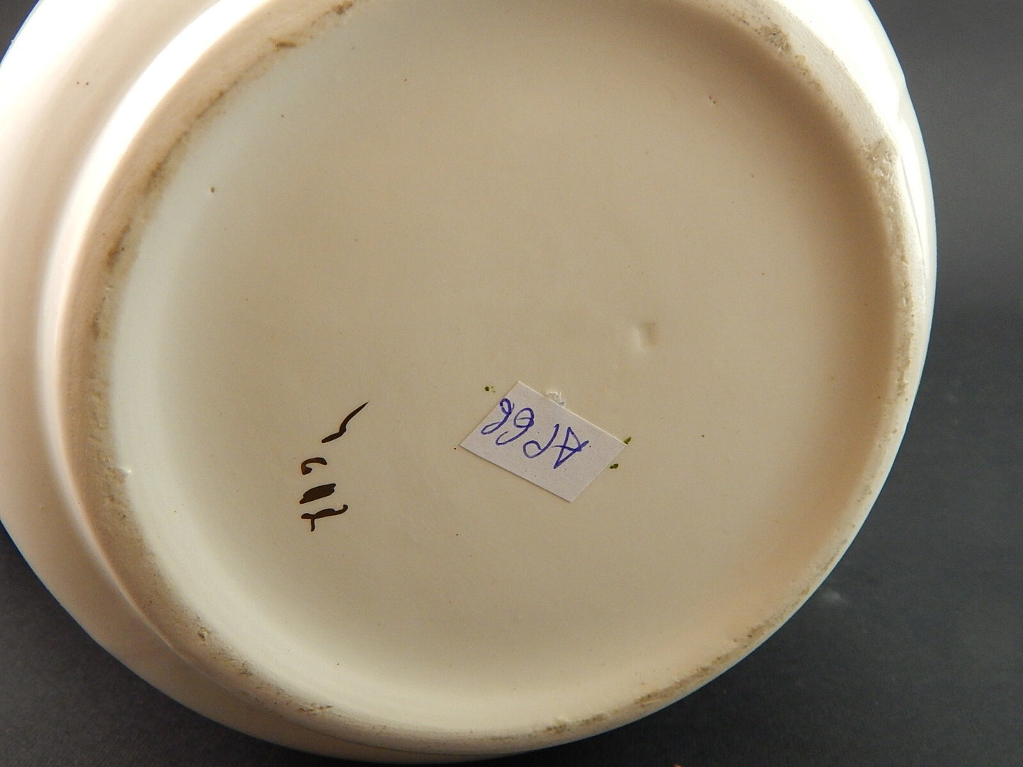 ANTICO SET BAGNO ART DECO CATINO E BROCCA CERAMICA CON PROFILI ORO ZECCHINO