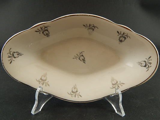 ANTICO ART DECO VASSOIO PORCELLANA DECORO ARGENTO VERBANO LAVENO 1935 ANDLOVITZ