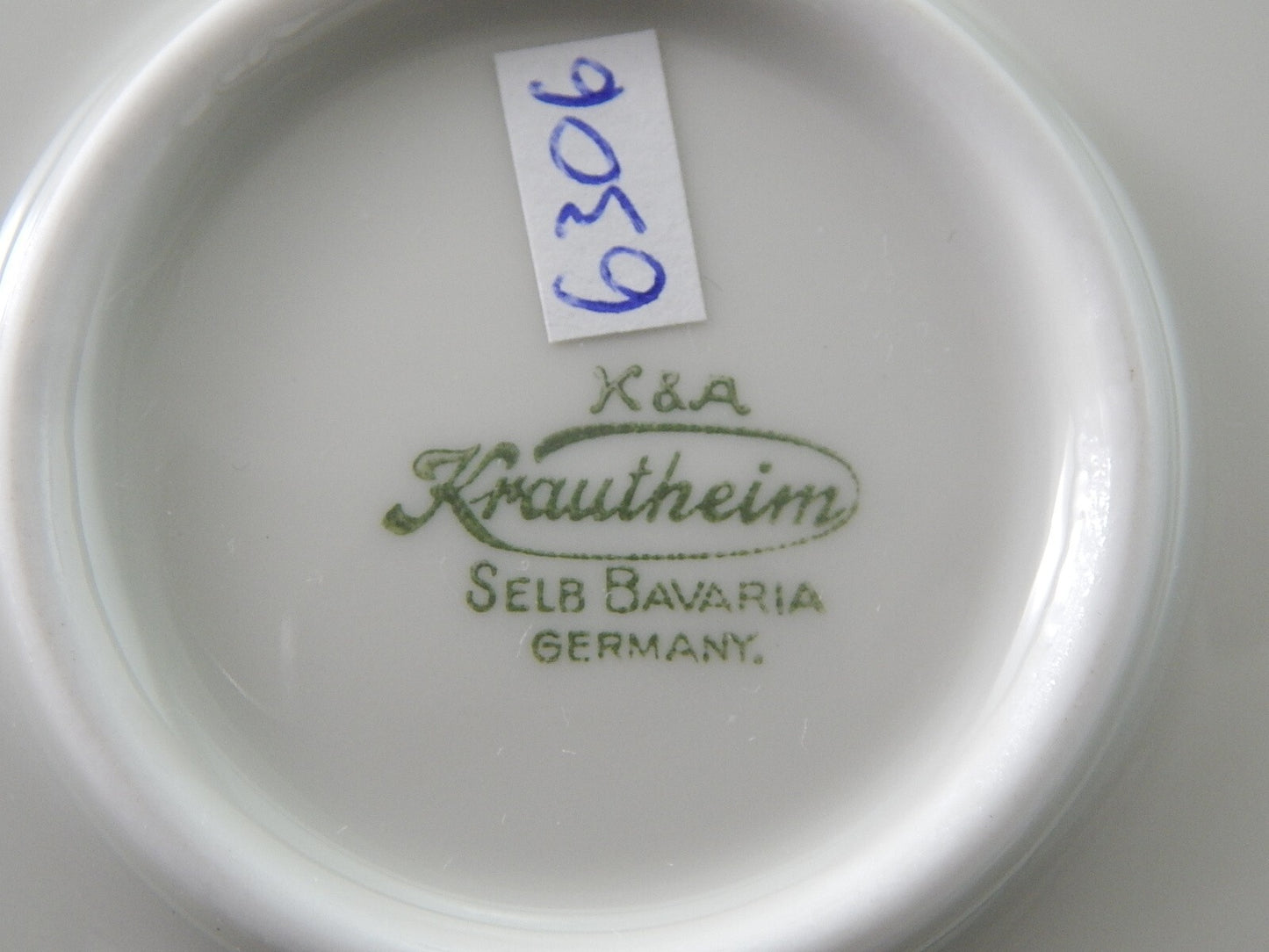 VINTAGE VASSOIO ROTONDO PORCELLANA AVORIO KRAUTHEIM BAVARIA STILE IMPERO