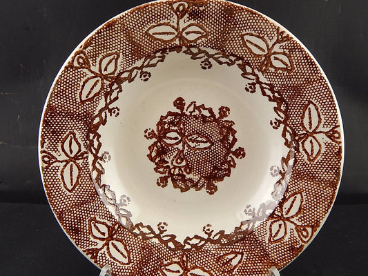 ARTE POVERA ANTICO PIATTO CERAMICA VEDOVA BESIO & FIGLI MONDOVI' DECORATO MANO