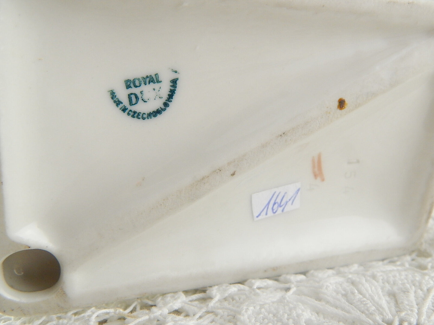 ANTICA RARA SCULTURA PORCELLANA ROYAL DUX BOHEMIA STATUINA BALLERINA DIFETTO