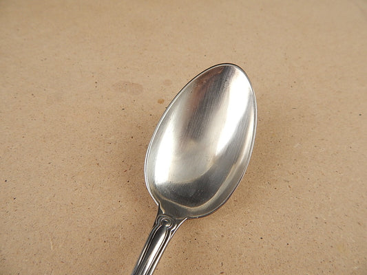 ANTICO CUCCHIAIO DESSERT ALPACCA SUPERARGENTATA BROGGI SERBELLONI MILANO ITALY